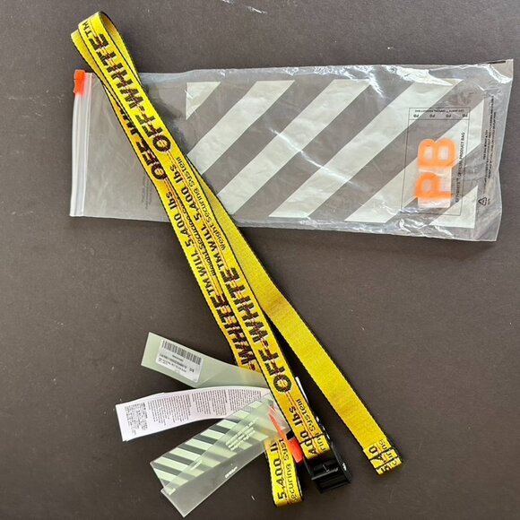 Off White Virgil Abloh Industrial Belt Authentic Designer Belt NEW - Picture 1 of 10